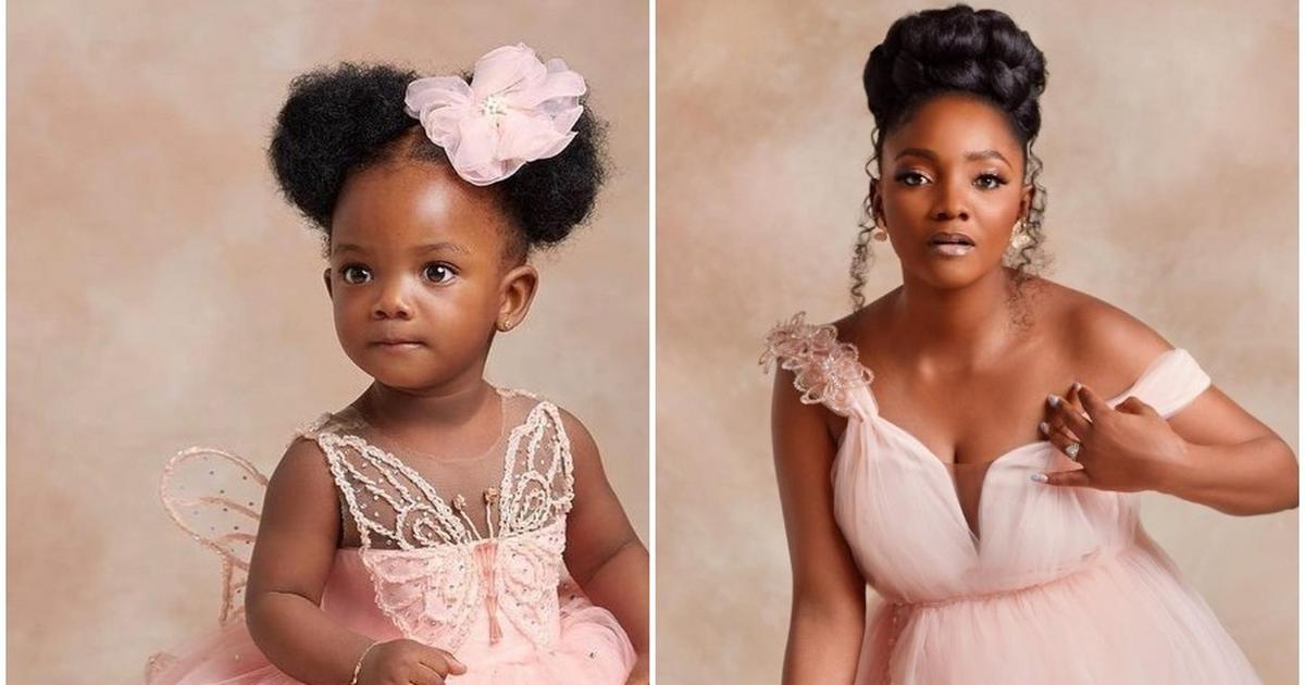 'Who's your mate' - Simi corrects her 2-year-old girl who called her Simisola