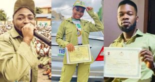 5 Nigerian celebrities in their NYSC kits