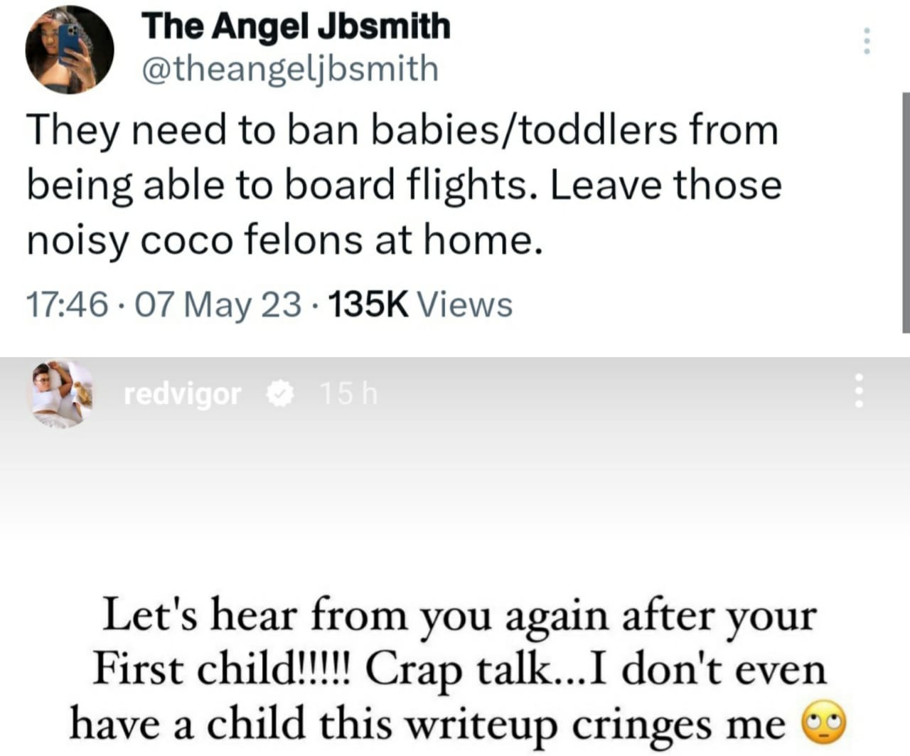 "Crap talk"- Businesswoman Redvigor knocks BBNaija's Angel for asking airlines to ban babies from flying
