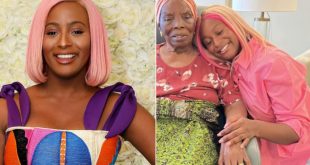 DJ Cuppy Visits Grandmother, Advises Young People