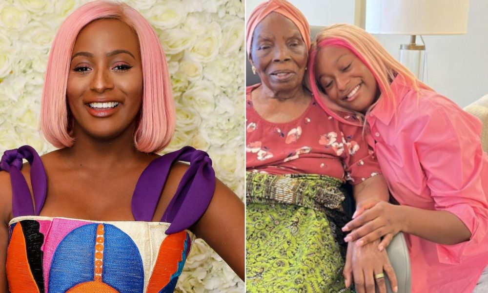 DJ Cuppy Visits Grandmother, Advises Young People