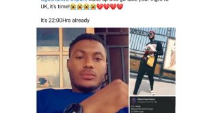 Friends mourn Nigerian man who died today hours before his flight to the UK for his Masters programme