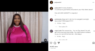 Judy Austin ignores social media critics, posts thanksgiving video on her IG page