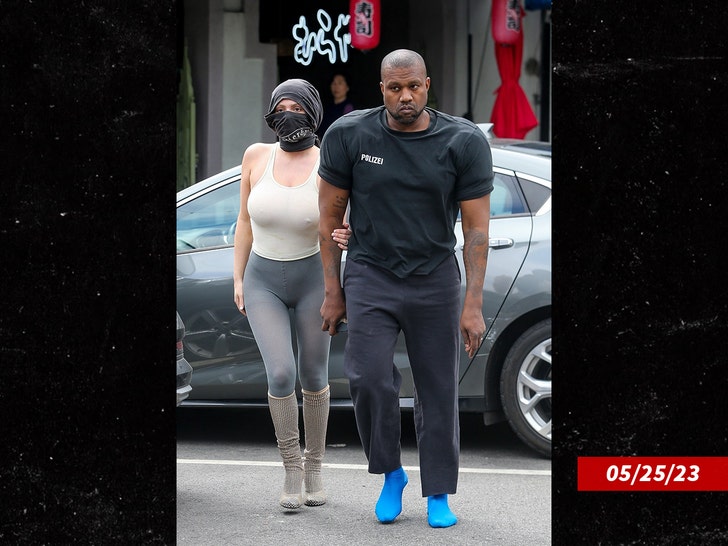 Kanye West steps out with Wife Bianca Censori with her head fully wrapped