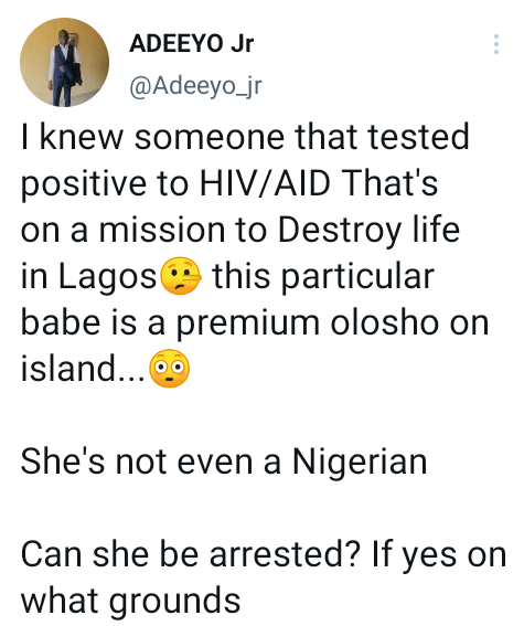 Nigerian man raises alarm about HIV positive woman who is on a