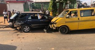 One dies as car crushes tricycle conveying family of four to church in Lagos