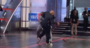 Shaq Tackled Charles Barkley on 'Inside the NBA' Set