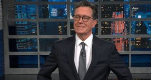 Stephen Colbert discusses the firing of Tucker Carlson on The Late Show.