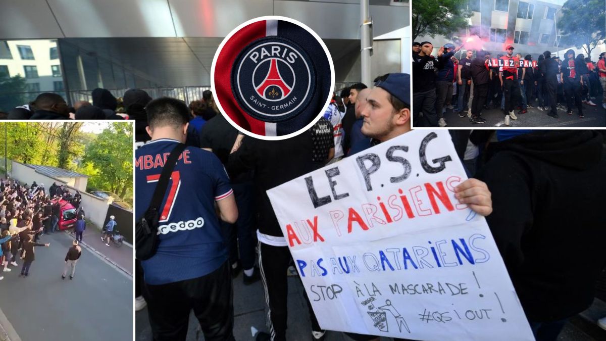 PSG fan protests the club