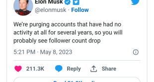 You will probably see follower count drop - Elon Musk announces Twitter will remove inactive accounts