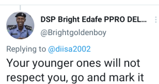 "Zero character. I pity you" - Delta Police PPRO berates tweep for disrespecting the IGP