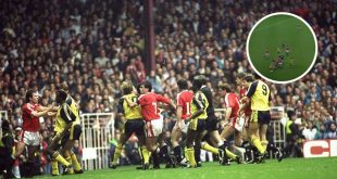 Manchester United brawl with Arsenal in 1990