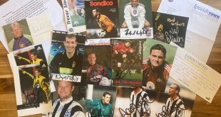 A collection of footballer fan mail sent to FourFourTwo Deputy Editor Matt Ketchell in the 90s