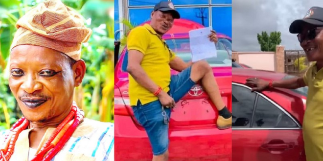 Actor Lalude receives new car with ₦1 million in donations