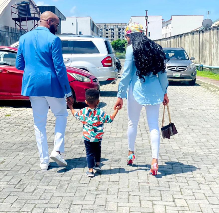 Adesua and Banky W assures of excess love in their home as the singer shares lovely family photos