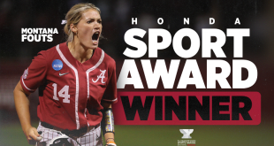 Alabama's Fouts Wins 2023 Softball Honda Sport Award