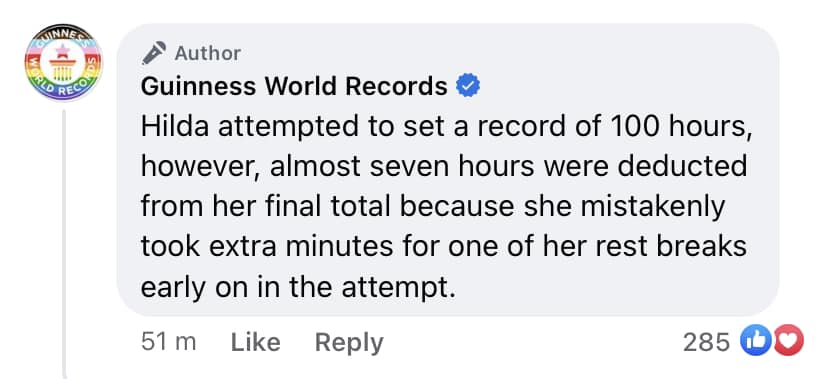 Almost seven hours was deducted from Chef Hilda Baci?s 100-hour attempt to become Guinness World Record holder for longest cooking marathon