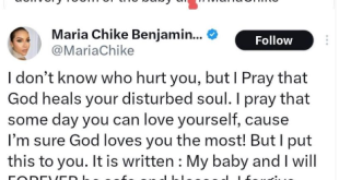 BBNaija star, Maria Chike, replies troll who rained curses on her after she announced she is expecting her first child