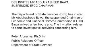 DSS invites suspended EFFC boss Abdulrasheed Bawa