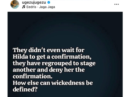How else can wickedness be defined?- filmmaker Ugezu Ugezu criticizes Nigerian chefs conducting fresh cookathon while Hilda?s own is yet to be ratified by Guinness World Records