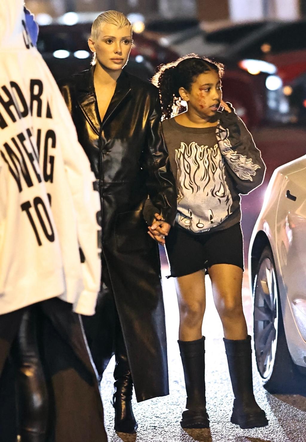 Kanye West?s daughter North holds hands with his wife Bianca Censori at rapper?s 46th birthday bash (photos)