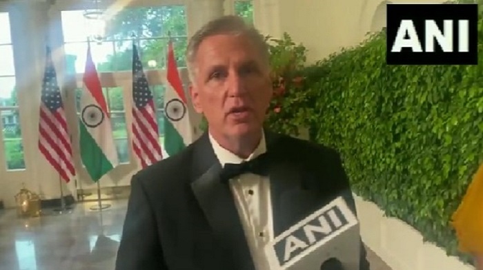 Kevin McCarthy Confronted About Attending State Dinner With a 'Beaming' Hunter Biden and Merrick Garland