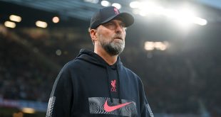 Liverpool manager Jurgen Klopp looks on prior to the Premier League match between Manchester United and Liverpool FC at Old Trafford on August 22, 2022 in Manchester, England.