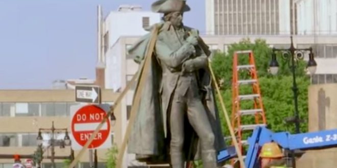 Nearly 100 Year-Old Statue Of Revolutionary War Hero Taken Down In New York Over Slavery