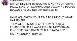 Pete Edochie is not your father in-law. He did nit approve it- actress Rita Edochie addresses a certain