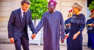 President Macron and wife receive President Tinubu in France (photos/video)
