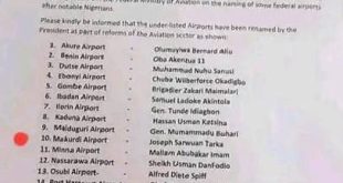 Tinubu renames 15 airports after Buhari, Okadigbo, Akintola, Awolowo and others