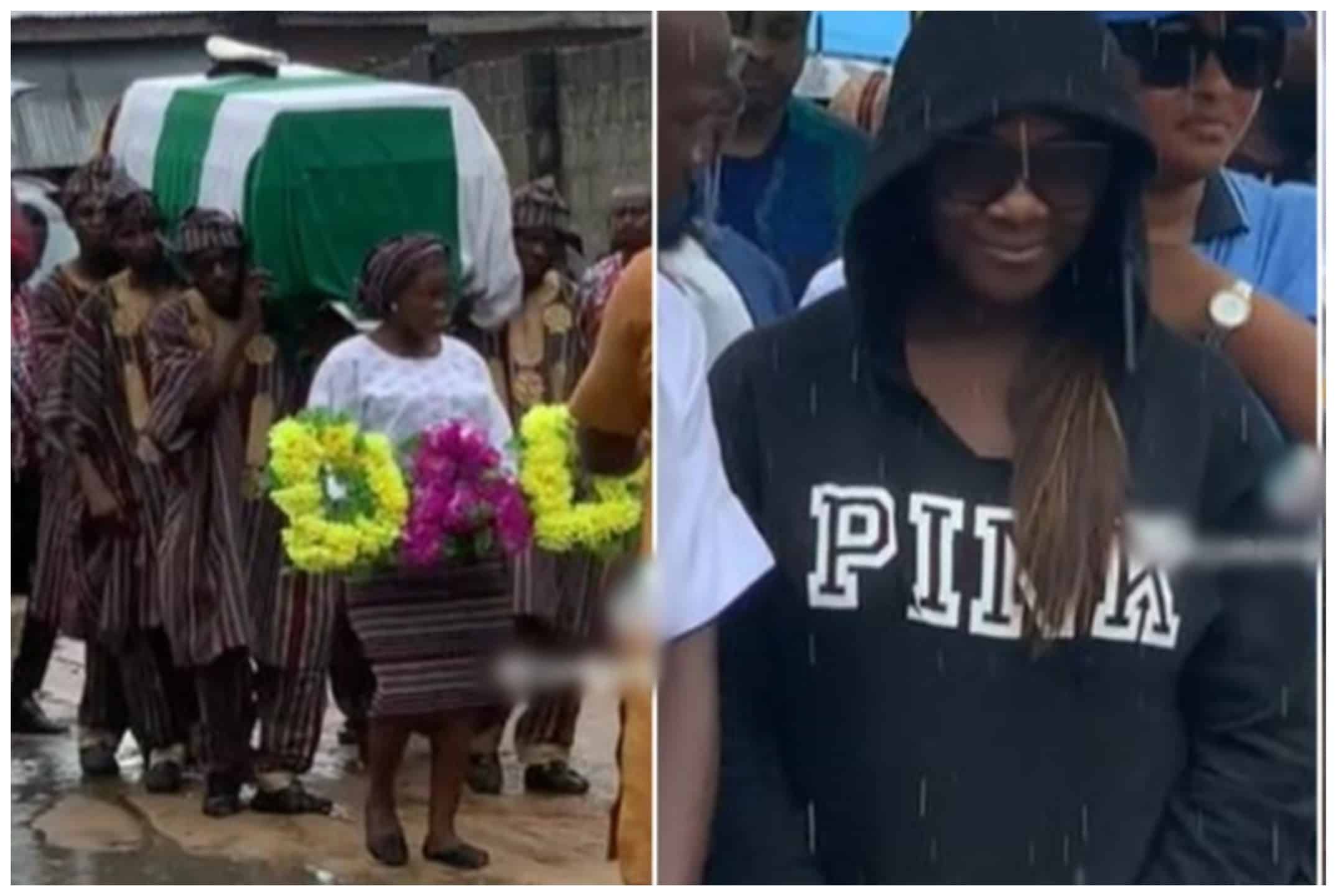 VIDEO: Mercy Johnson Buries Father Amid Tears