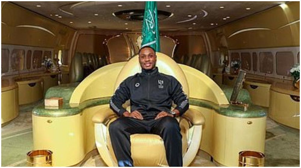 Video: Ighalo showcases Al Hilal’s luxurious £173m plane for away matches