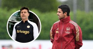 Arsenal manager Mikel Arteta during the pre season friendly between Arsenal XI and Watford at London Colney on July 08, 2023 in St Albans, England.