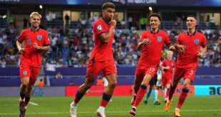 England U21 vs Spain U21 live stream Morgan Gibbs-White of England celebrates after scoring the team