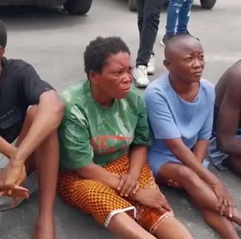Imo police parade two female child traffickers who specialise in stealing and selling children for labour, ritual purposes