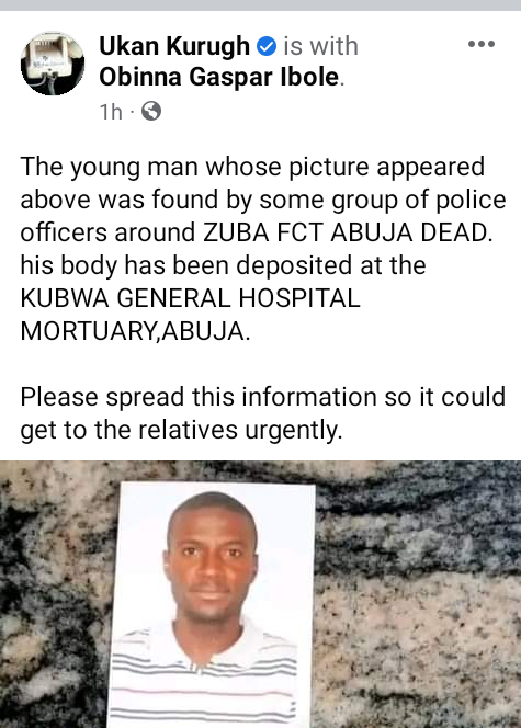 Man found d�ad in Abuja