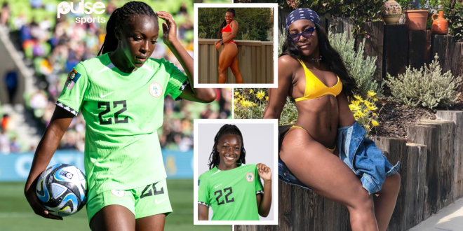 Michelle Alozie: Naija men declare love for 'most beautiful Nigerian female footballer after Super Falcons win