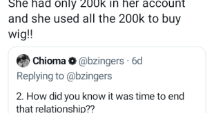 She had only N200k in her account and used all to buy a wig - Nigerian man reveals why he ended his relationship