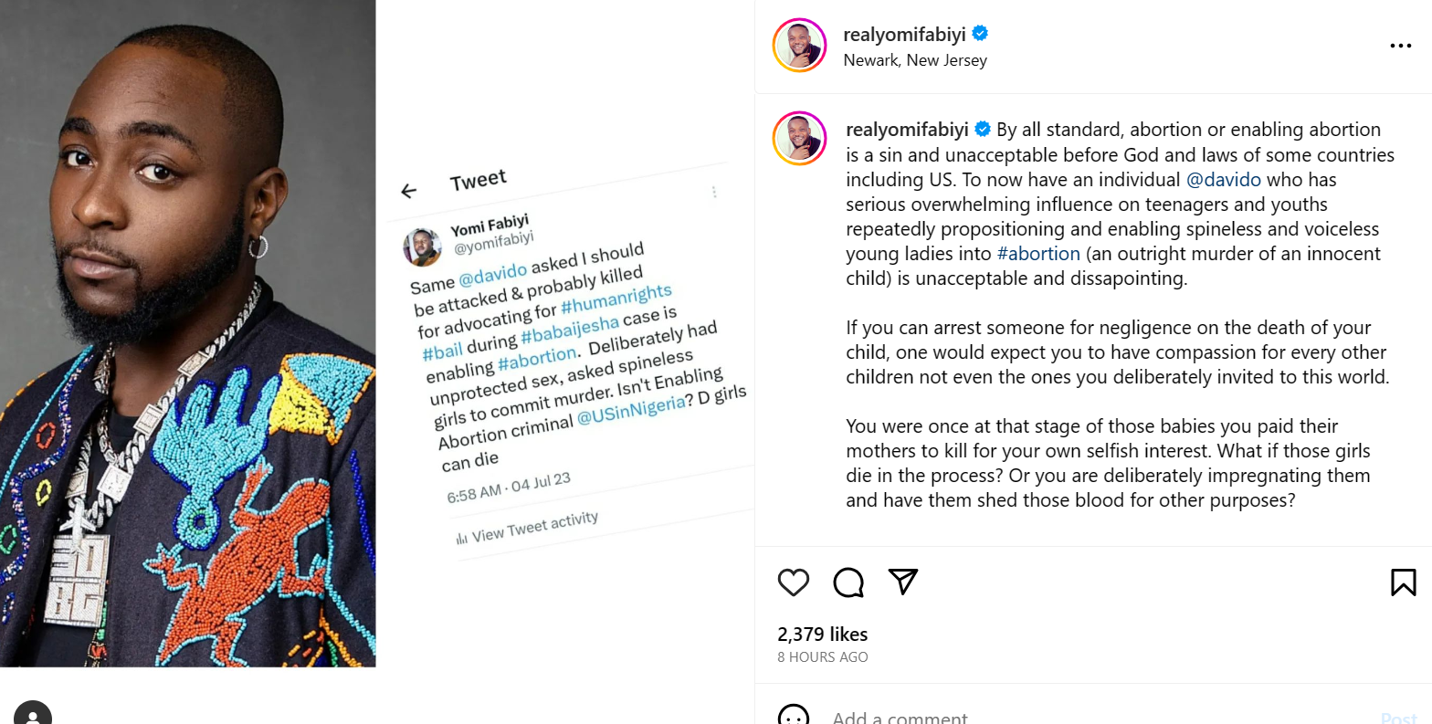 You are just one st!nking b!tch forming what you are not - Yomi Fabiyi tackles Davido over recent multiple pregnancies linked to him