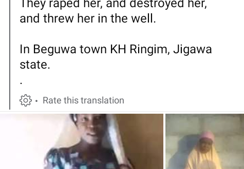 16-year-old girl allegedly gang-r@ped and killed in Jigawa; her body found inside well