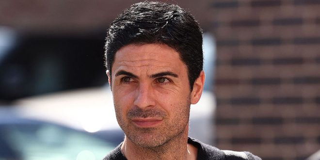 Arsenal manager Mikel Arteta arrives ahead of the English Premier League football match between Nottingham Forest and Arsenal at The City Ground in Nottingham, central England, on May 20, 2023.