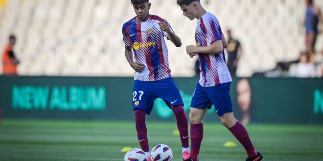 Barcelona youngster Lamine Yamal jams Wizkid after Villarreal masterclass