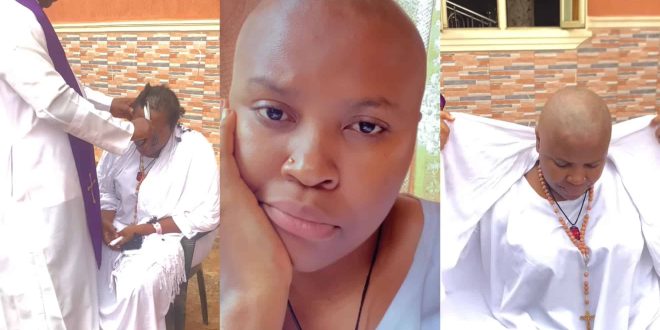 Catholic Priest Cuts Hair Of Popular Actress Over Husband's Death (Video)