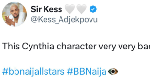 Ceec has a very bad character- Former BBNaija Level Up housemate, Kess, says
