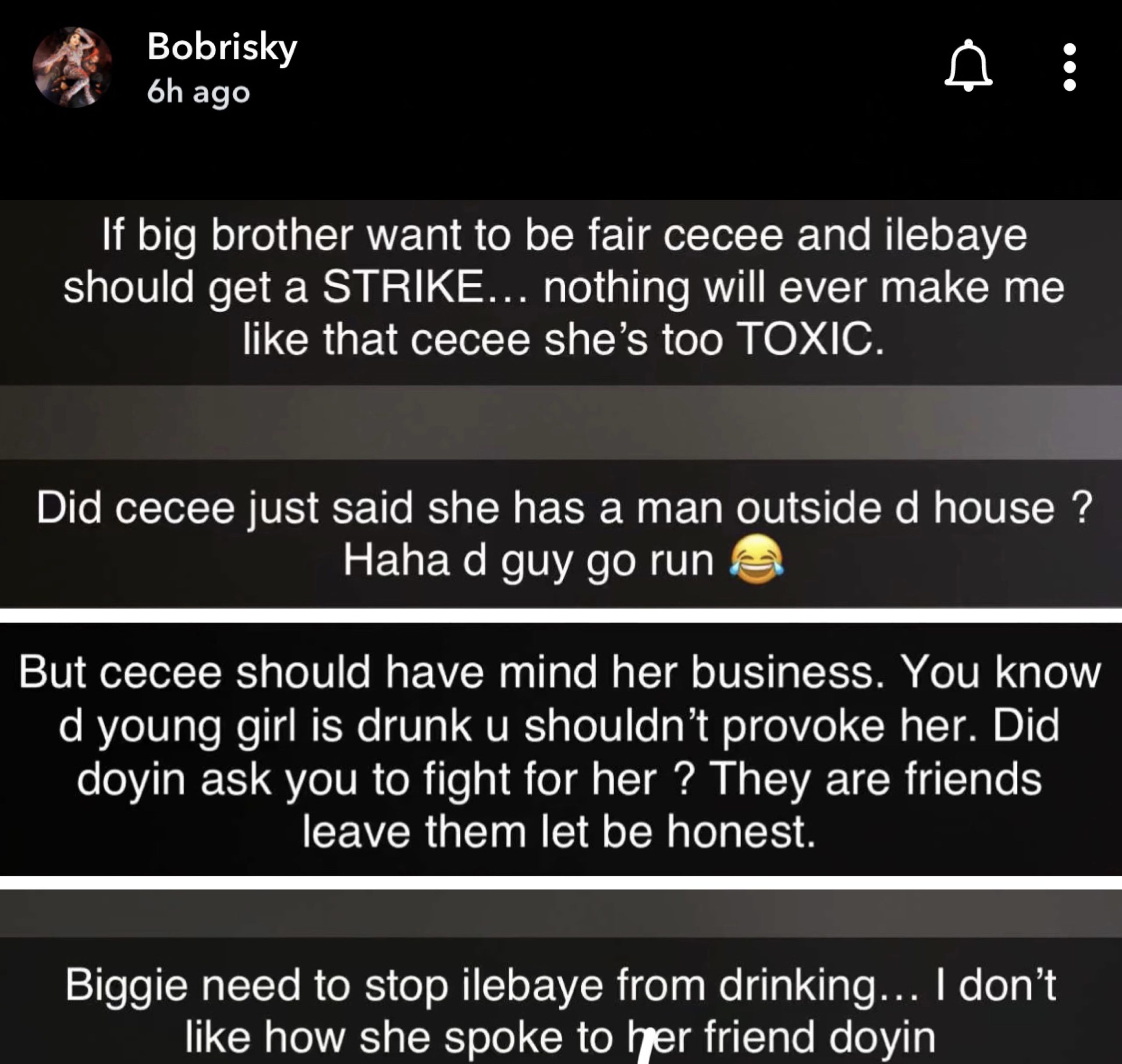 Ceec is toxic. Nothing will make me like her - Bobrisky says