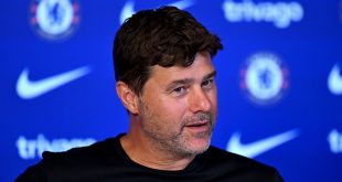 Chelsea during a press conference at Chelsea Training Ground on August 18, 2023 in Cobham, England.