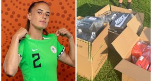 Do small for Naija too — Nigerians tell Ashleigh Plumptre as she shares more free Nike bags, boots