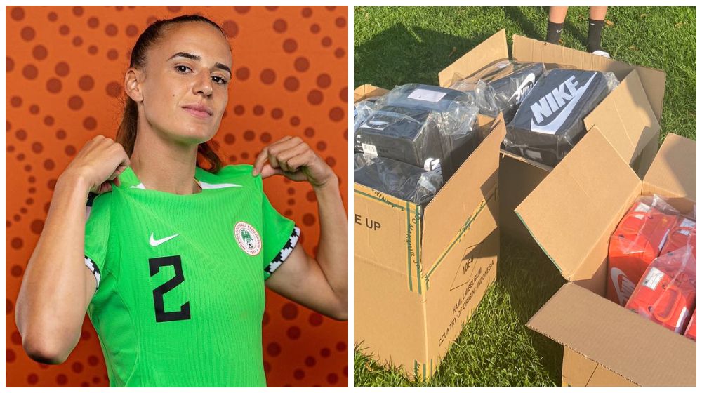 Do small for Naija too — Nigerians tell Ashleigh Plumptre as she shares more free Nike bags, boots