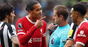 FA charge Liverpool captain Virgil van Dijk with improper conduct following red card